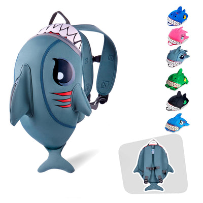 Mochila Infantil de Tiburón - Gris