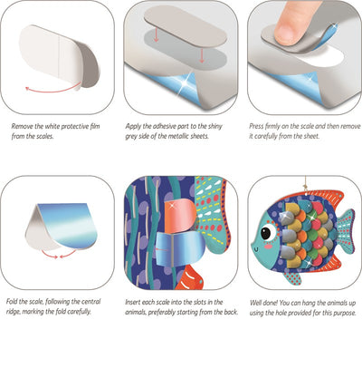 Escamas metálicas - Fondo marino