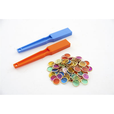 Conjunto 2 varitas y 100 fichas magnéticas