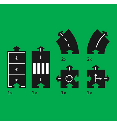 Carreteras Waytoplay 8p Mixed Extension Set