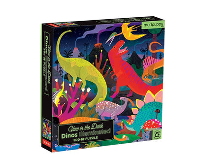 Glow in Dark Puzzle Dinosaurs Illuminated 500 pcs