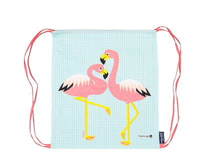 Bolsa Pink Flamingo Light Blue Rucksack