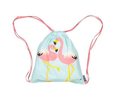 Bolsa Pink Flamingo Light Blue Rucksack