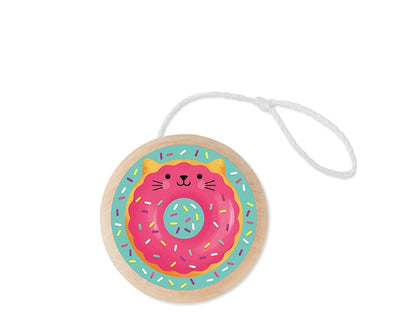 Wooden Yo-Yo Cat Donut