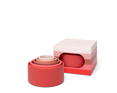 Stacking Bowls Red and Pinks