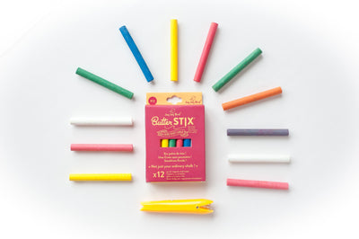 Tiza colores + portatizas