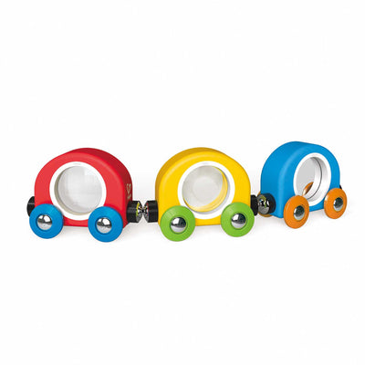 Tren con lupas y espejos