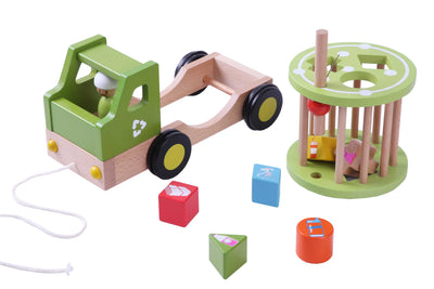 Tirador camión reciclaje