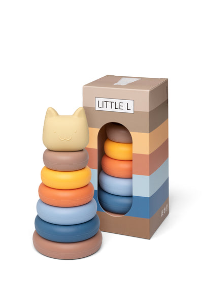 Stacking Cat Tower Beiges and Blues