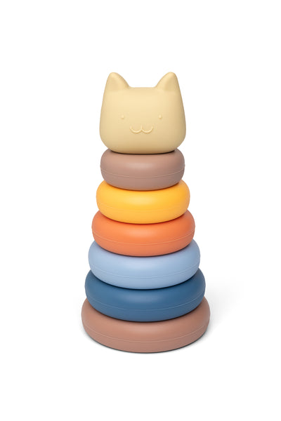 Stacking Cat Tower Beiges and Blues