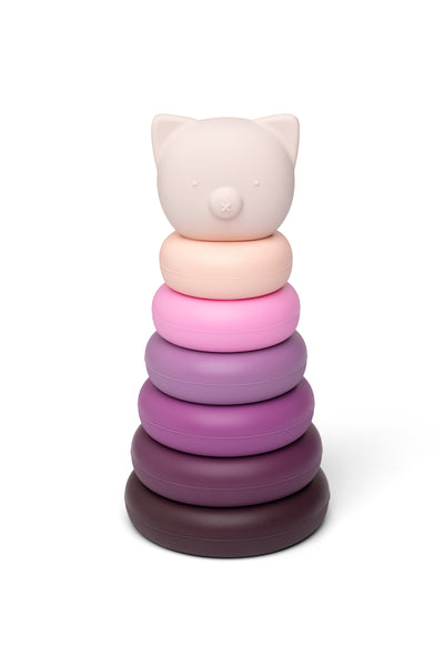 Stacking Pig Tower Purples and Pinks