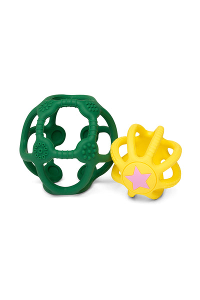 Sensory balls set of 2 Green and Yellow