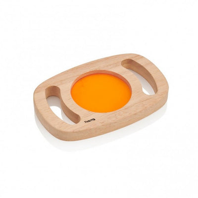 Panel sensorial de madera naranja luminoso - tickit